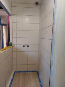 travaux en cours carrelage douche suivi qualité des travaux