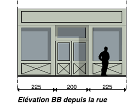 magasin : plan vitrine modélisation décoration magasin éphémère pop-up store